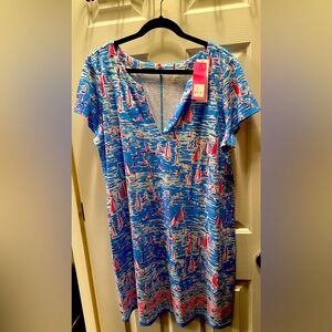 NWT Lilly Pulitzer Sophiletta Dress in Zanzibar Blue XXL-002725